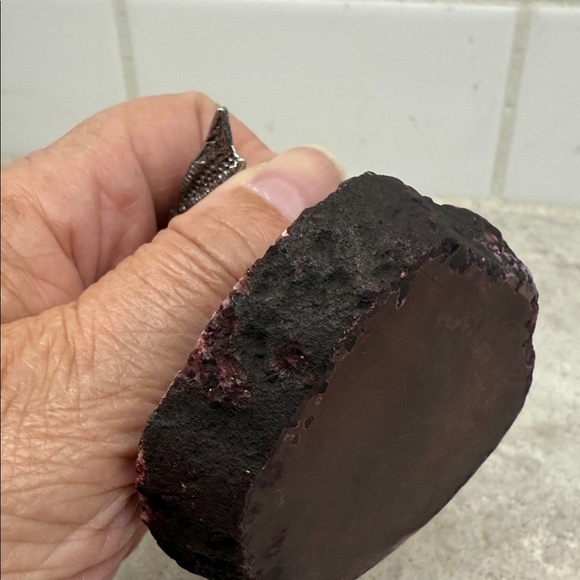 Pewter Metal Dragon Figurine on Agate Base. 3x3x2.5 in - Picture 7 of 8